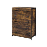 Juvanth Rustic Oak & Black Finish Chest Model 24266 By ACME Furniture